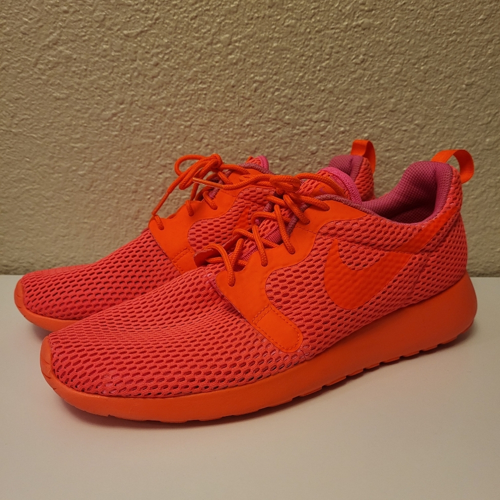 Nike Orange & Pink Roshe One Hyper Breathe 'Total Crimson' Shoe Size 11
